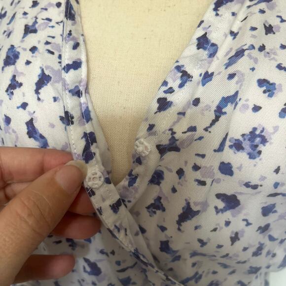 The Drop Caralyn Mirand Wrap Dress Sz S Coquette Cottagecore Ruffle Floral Midi - Picture 3 of 12